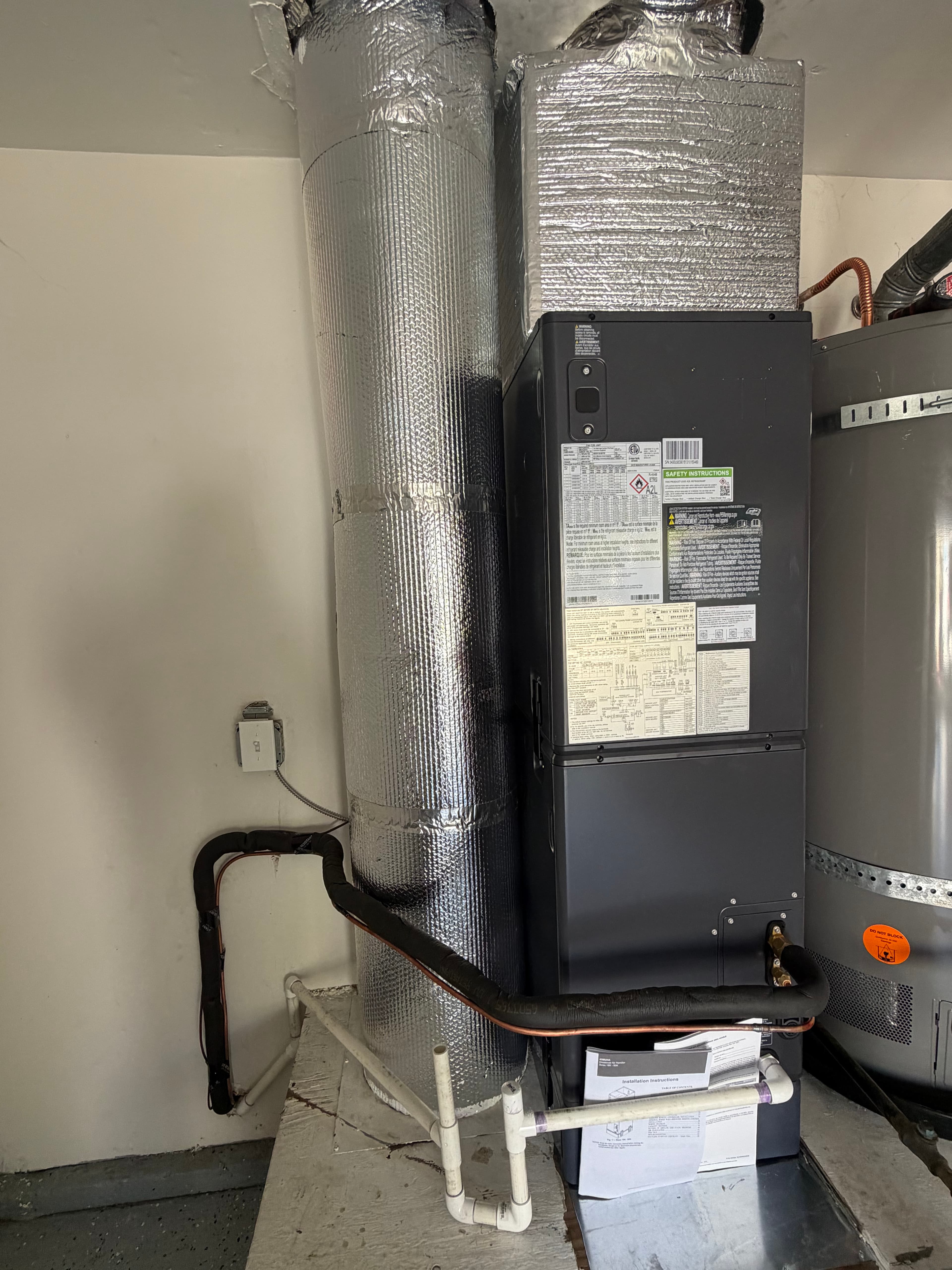 Furnace installation in garage