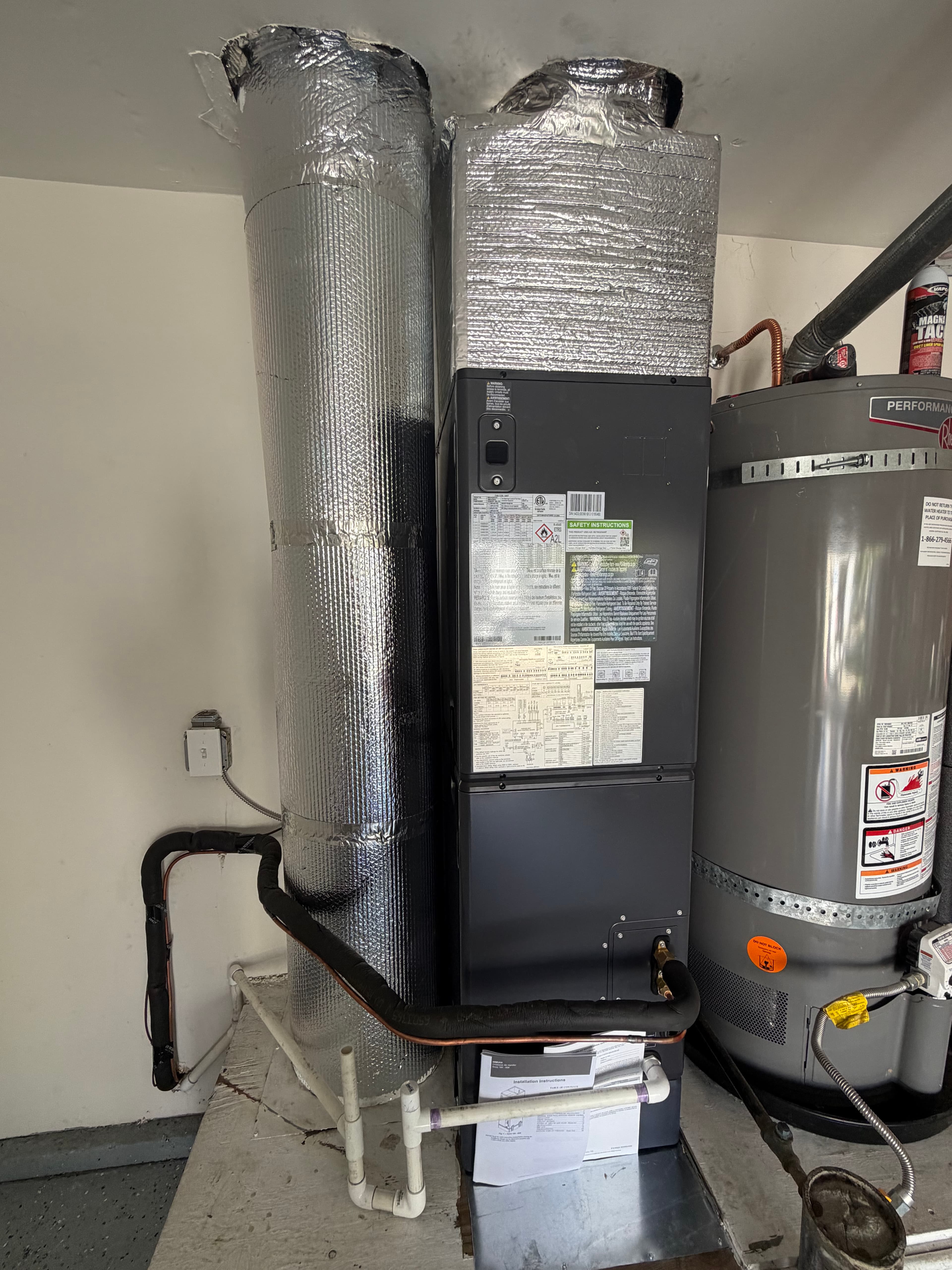 Garage HVAC system wide view